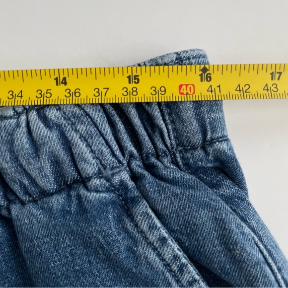 American Eagle Ruffle Denim Shorts Size M Frill Cottagecore Soft Girl Stretch - Picture 10 of 12